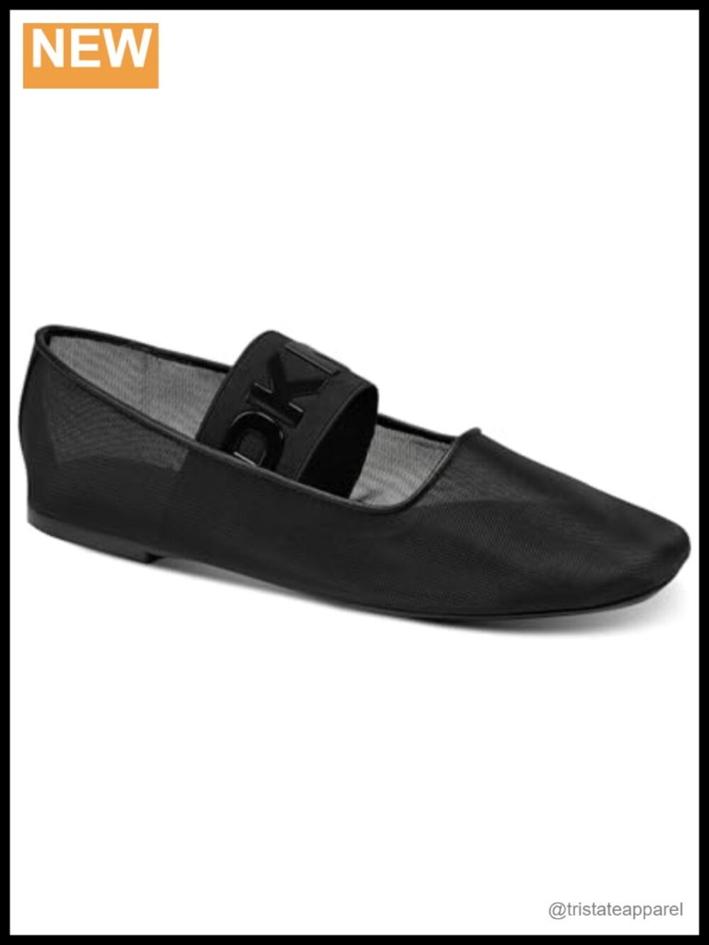 DKNY Dace Mesh Ballet Flat with Logo Band Womens Comfort Casual Shoe